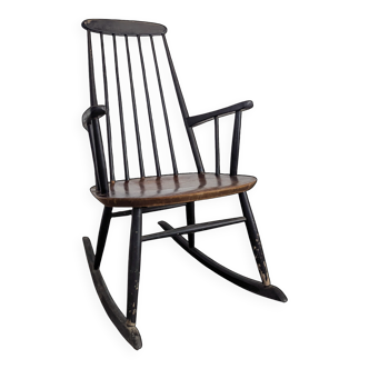 Teak Rocking Chair by Ilmari Tapiovara for Asko