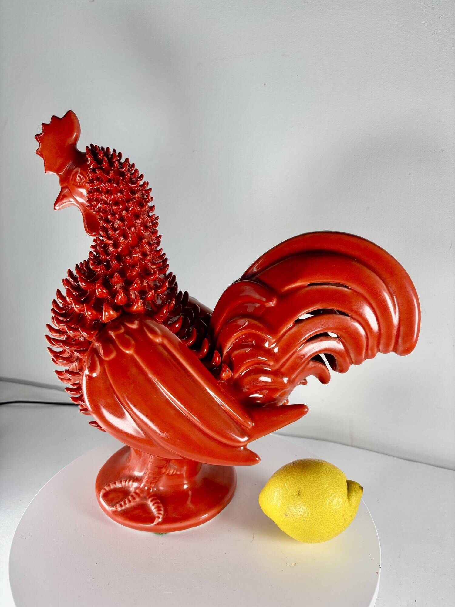 Vintage Behrend ceramic hen, 1960s, Italy, XL