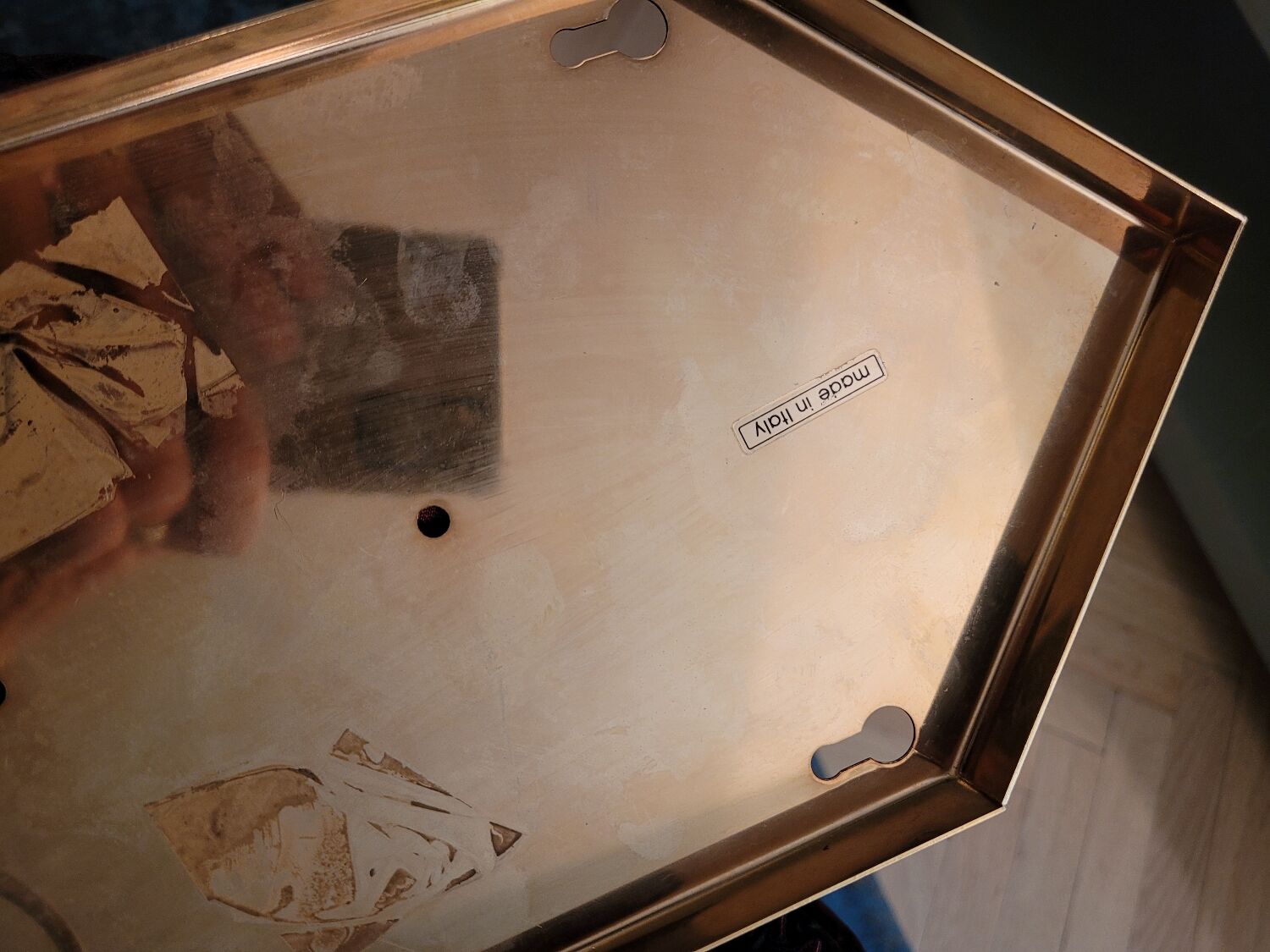 Italian wall light in glass and 24-carat gold plating