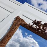 Miroir de Cheminée 19 éme en Bois et Stuk Doré