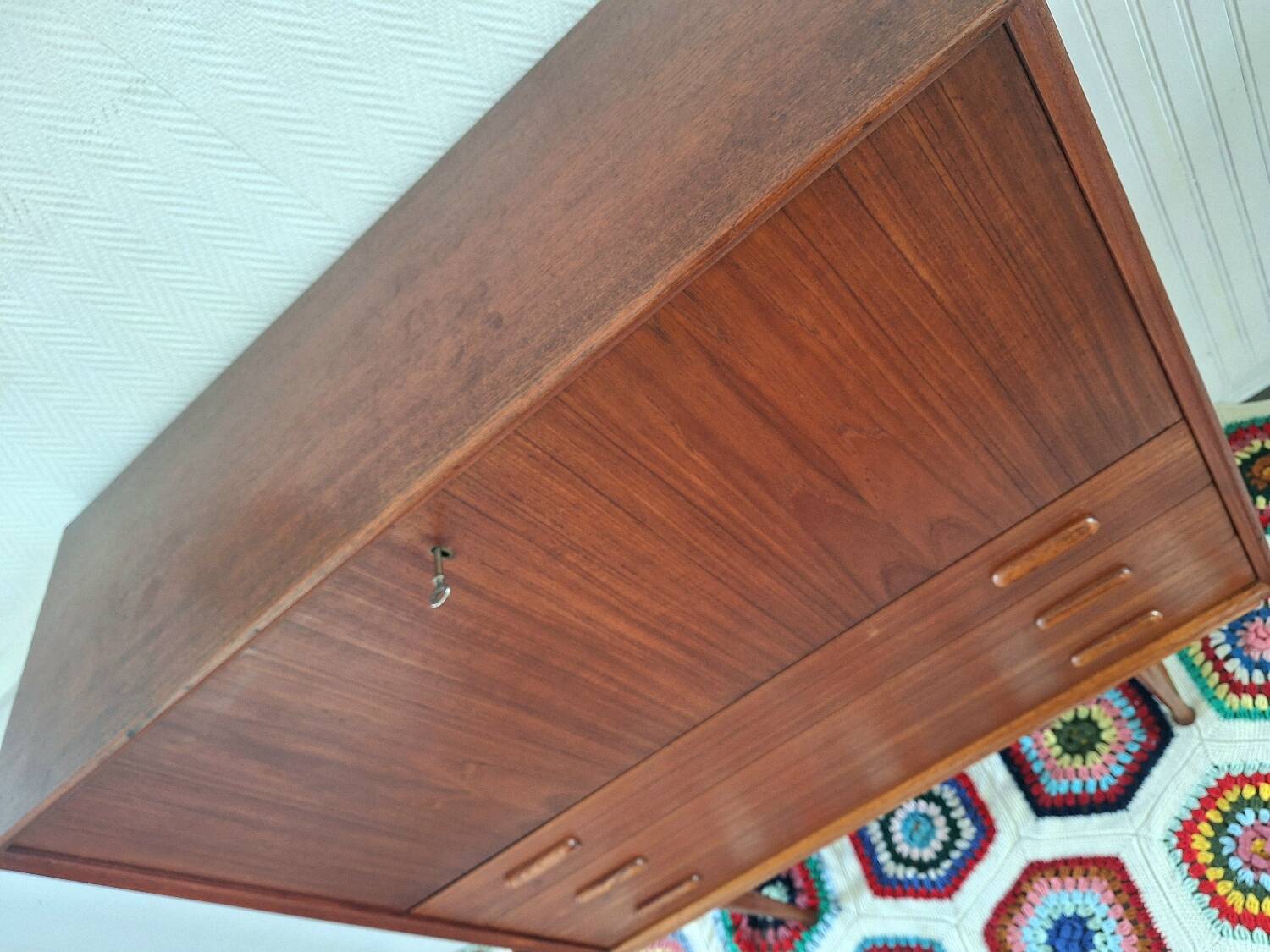 Vintage Teak Secretary Furniture, Antique Desk