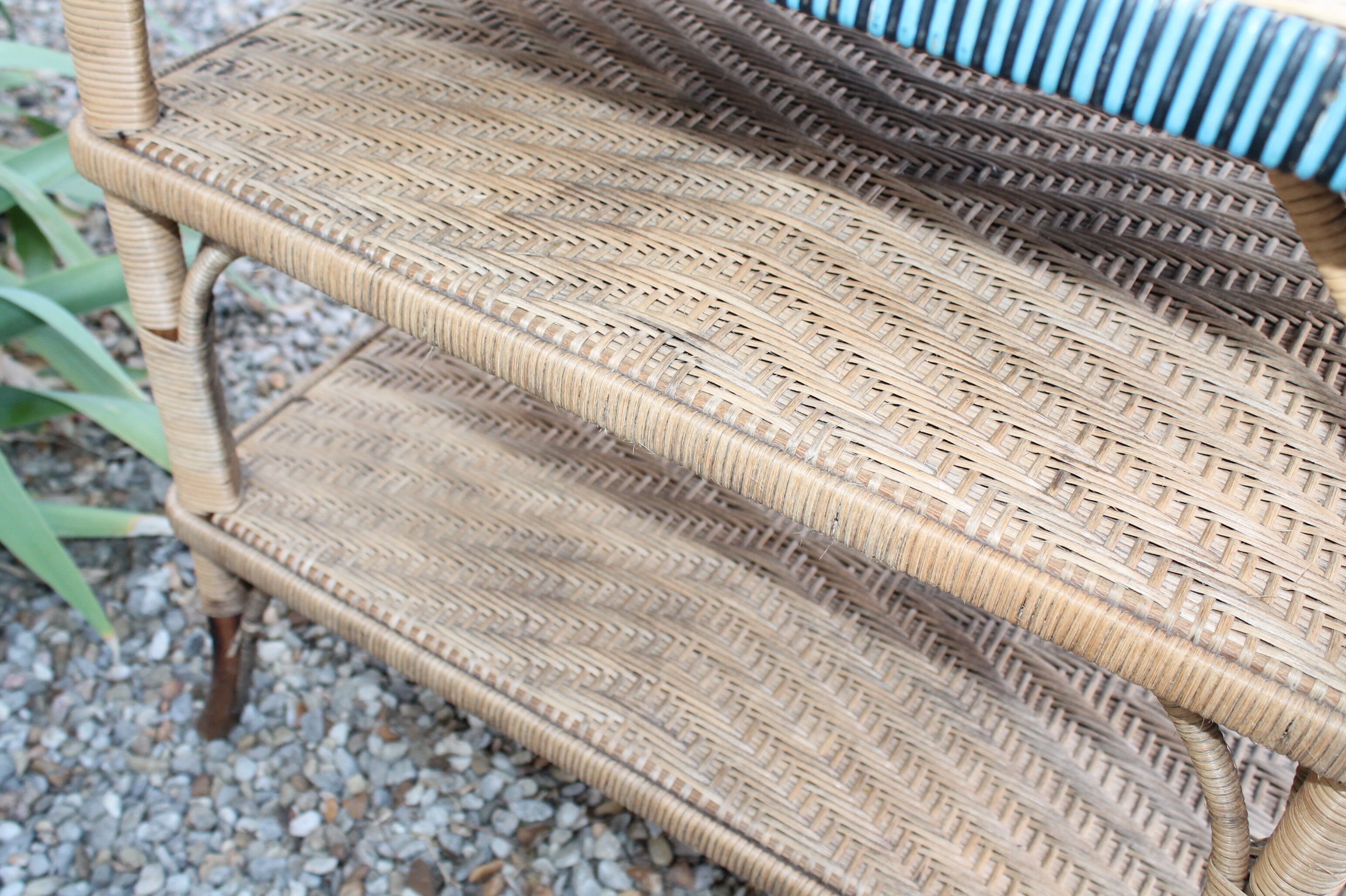 Rattan chair and garden table