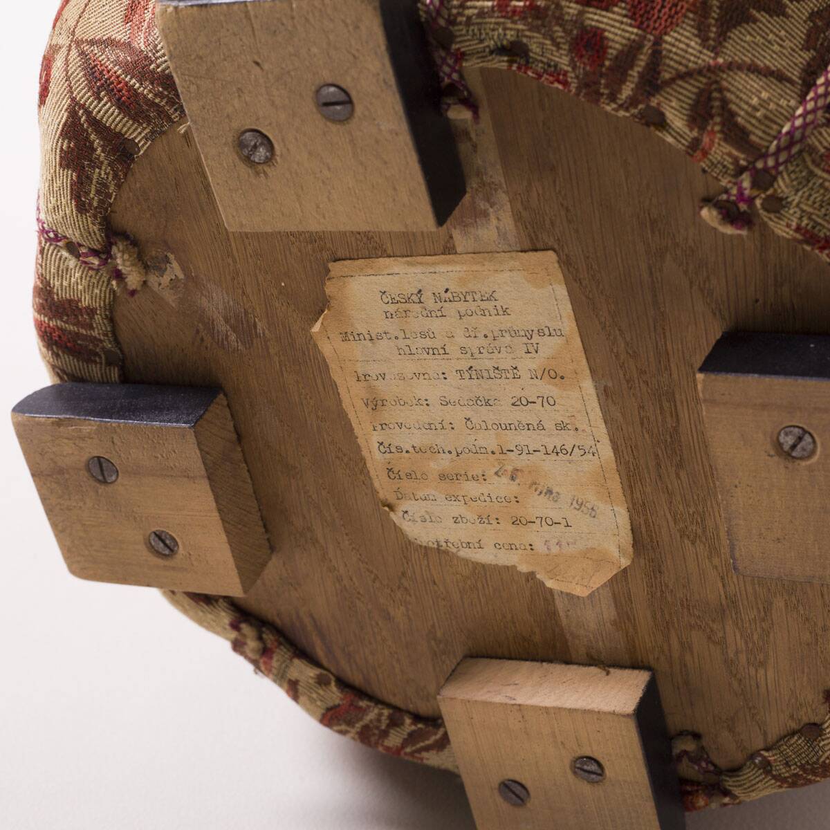 Tulip Tabouret or Footstool by Jindřich Halabala, 1950s