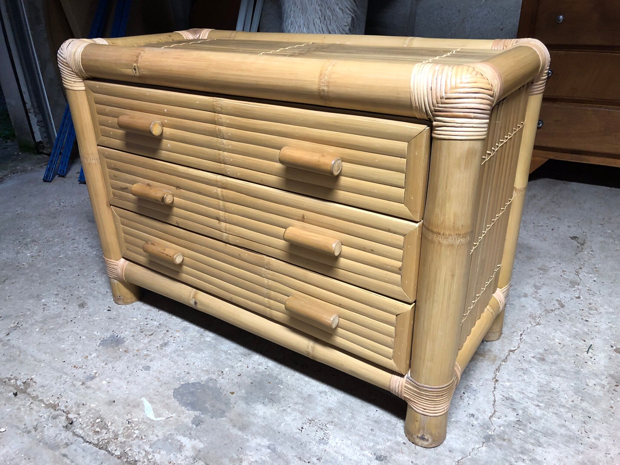 Bamboo chest of drawers