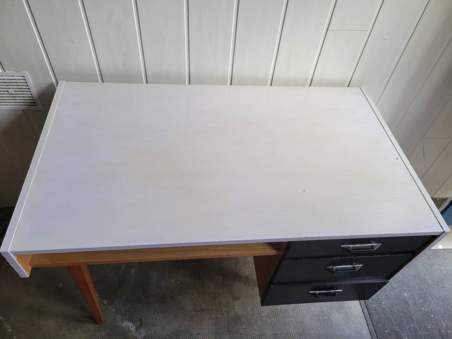 Desk with compass legs circa 1970
