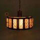 Vintage glass suspension, Danish design, mid-century hanging.