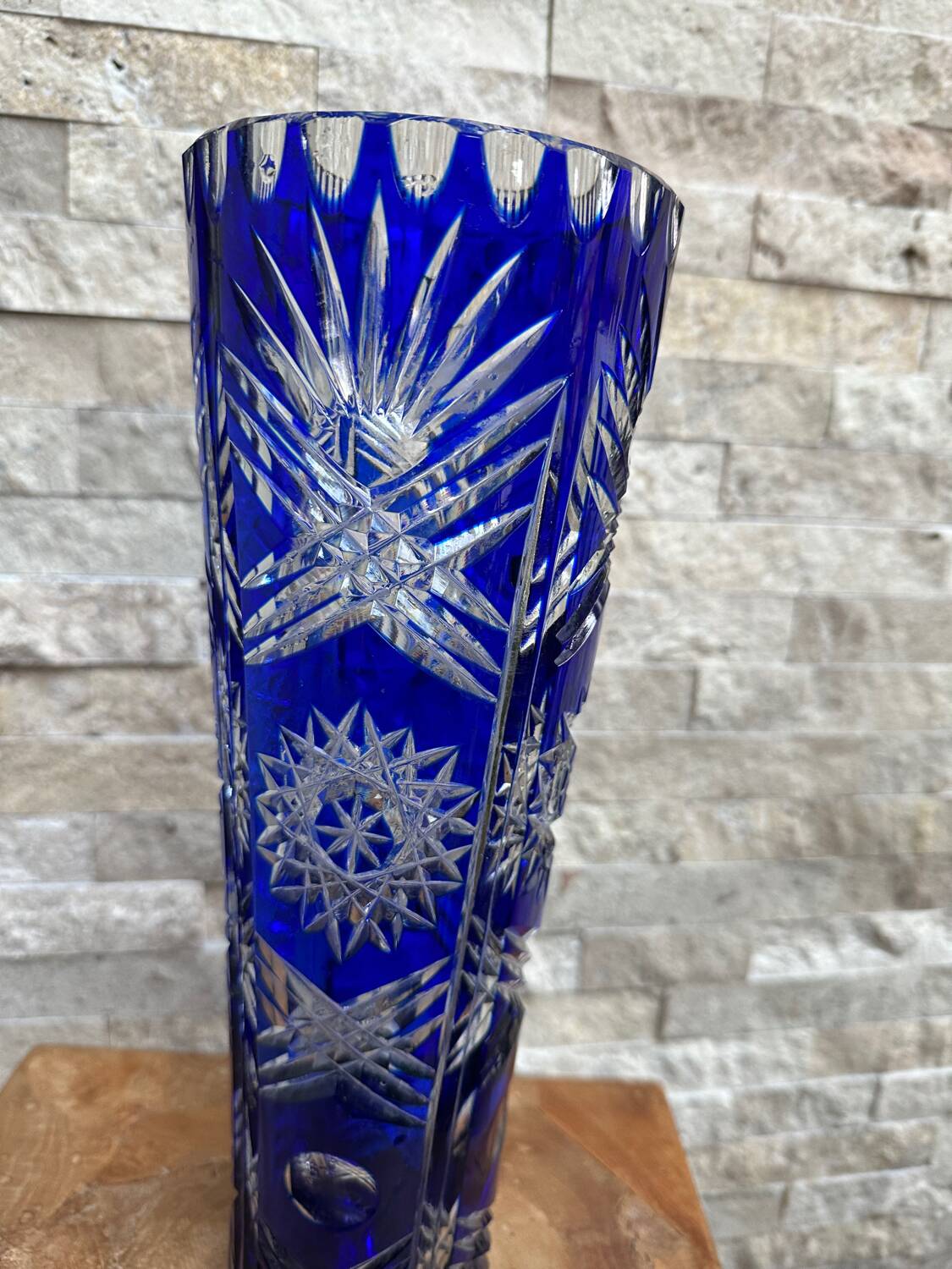 Bohemian crystal vase
