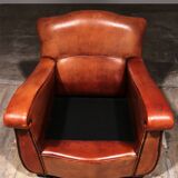 Sheep leather armchair Dutch design handmade 1970 - Brand name Joris