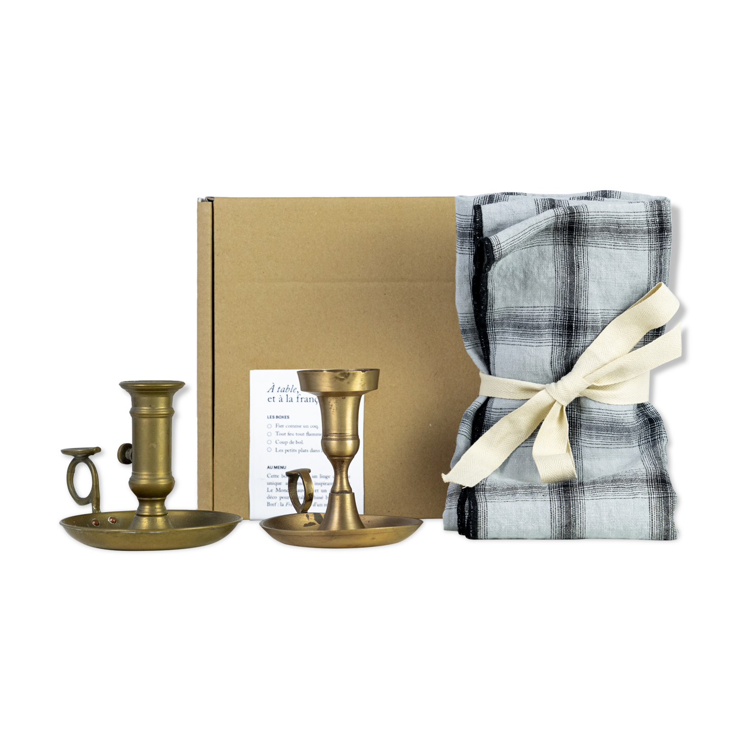 2 candle holders and 2 tea towels — All fire all flame #59