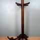 Coat rack parrot rustic walnut and oak totem circa 1930