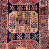 Antique azeri runner 483x84 cm, kazak, caucasian wool rug tribal handmade