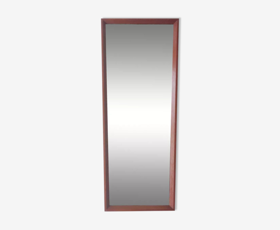 Scandinavian teak mirror, trapezoidal shape
