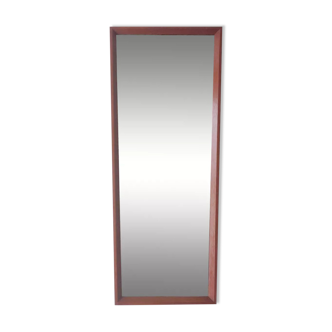 Scandinavian teak mirror, trapezoidal shape