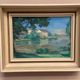 Original Oil on Canvas – “House near The Lake” by Fern I. Coppedge – Signed – Vintage & Framed – 30 × 24 cm (11.8" × 9.4")