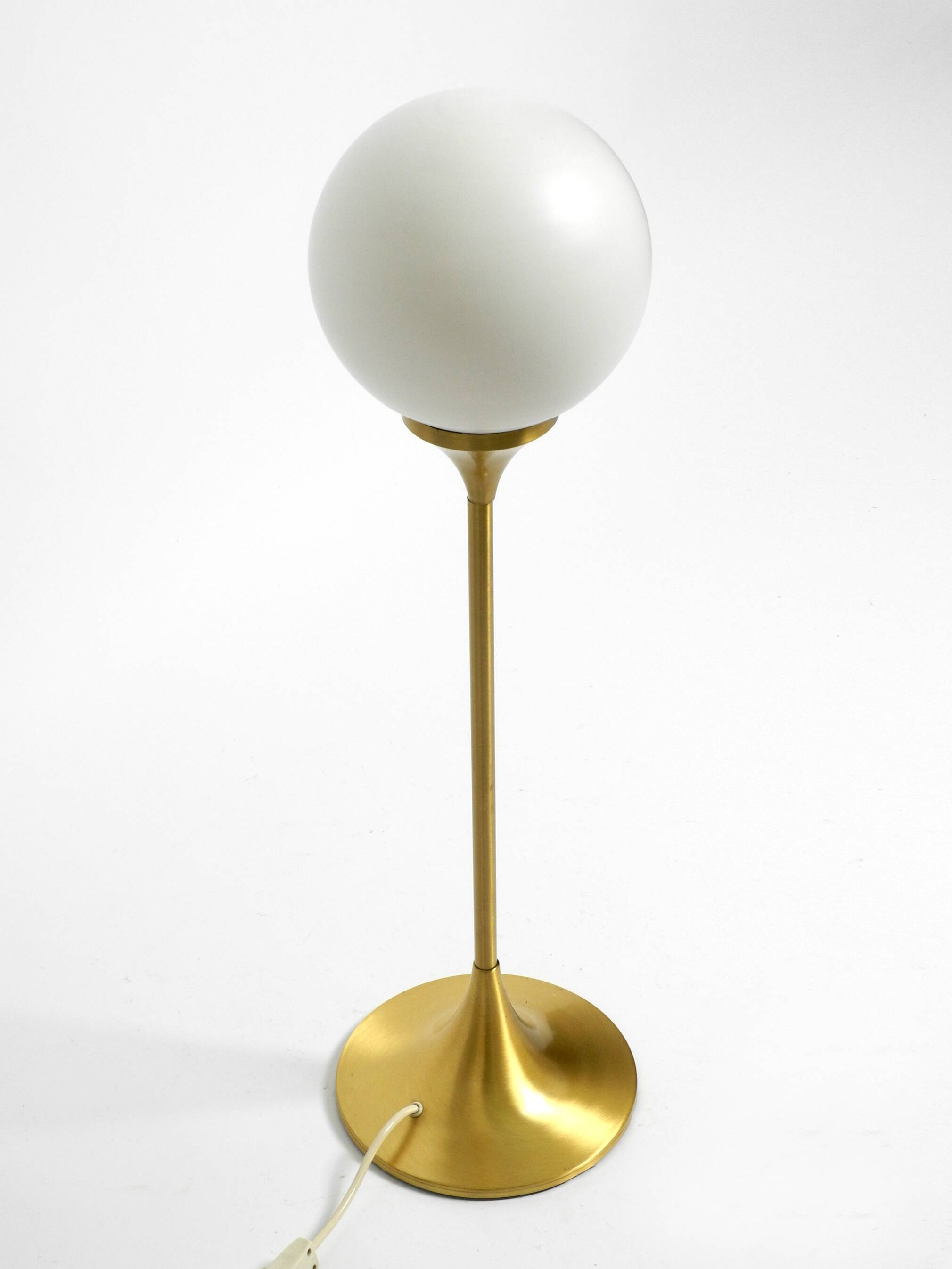 1960s table or floor lamp with a large glass ball from Sölken Leuchten