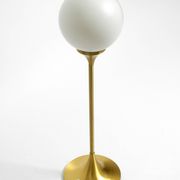 1960s table or floor lamp with a large glass ball from Sölken Leuchten