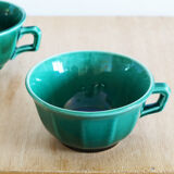 Set of 4 green cups 60s
