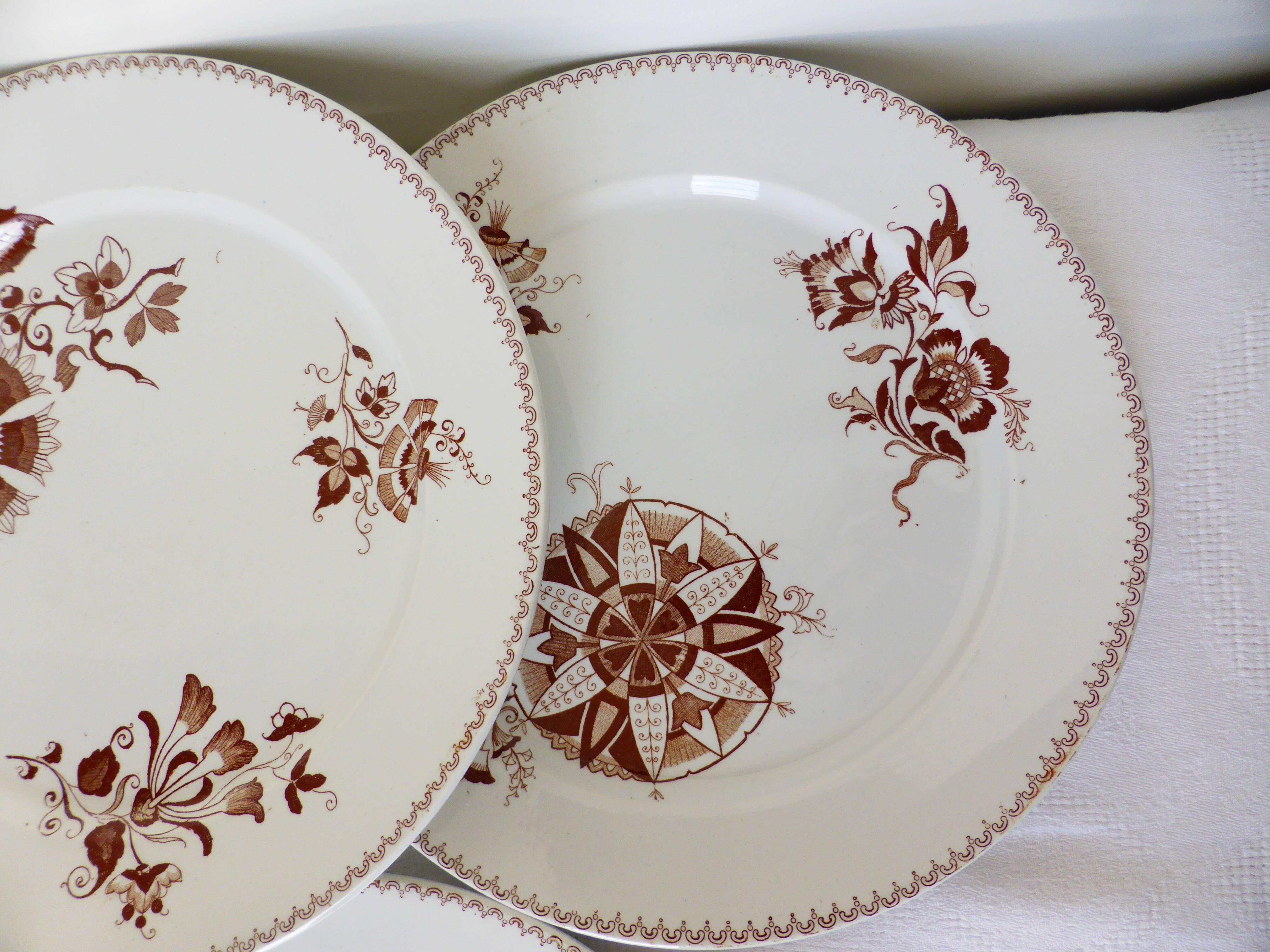 6 flat plates of Sarreguemines Danish model 210410