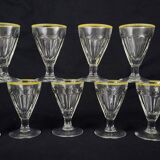 Set of 9 wine glasses cooked bistro counter 1950s