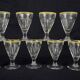 Set of 9 wine glasses cooked bistro counter 1950s