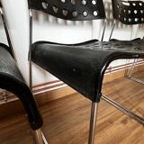 Set of 4 Black Omstak Chairs by Rodney Kinsman for Bieffeplast