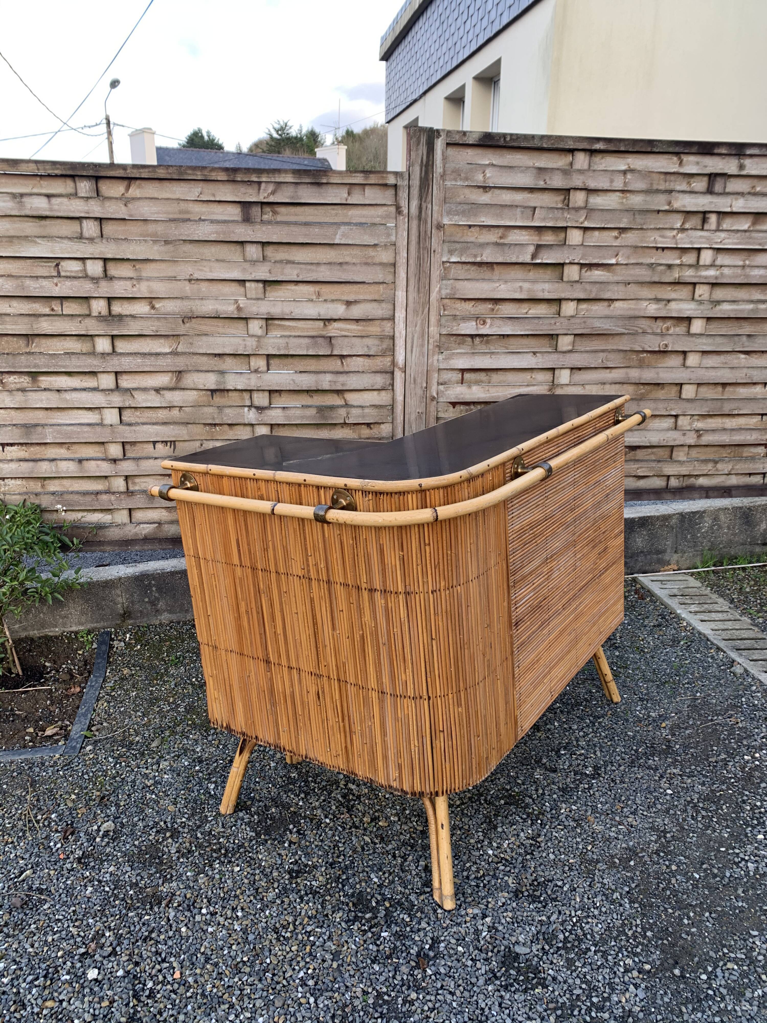 1950s rattan bar
