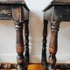 Pair of old Jacobean style sofa ends