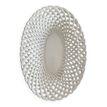 Panière à pain, coupe à fruits en céramique tressée, Italie