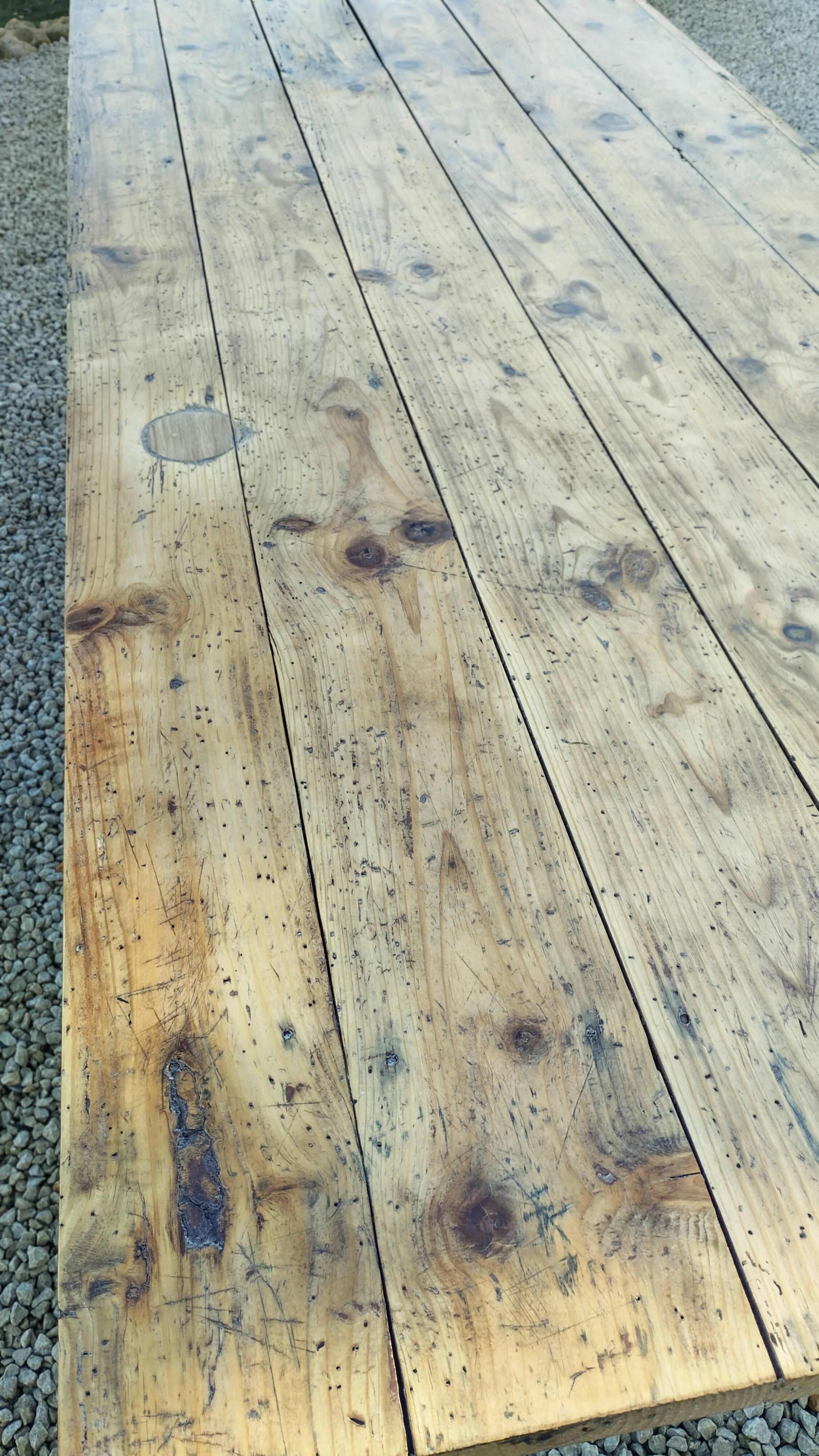 Farmhouse table dating from the end of the 19th century