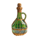 Bouteille en osier et verre