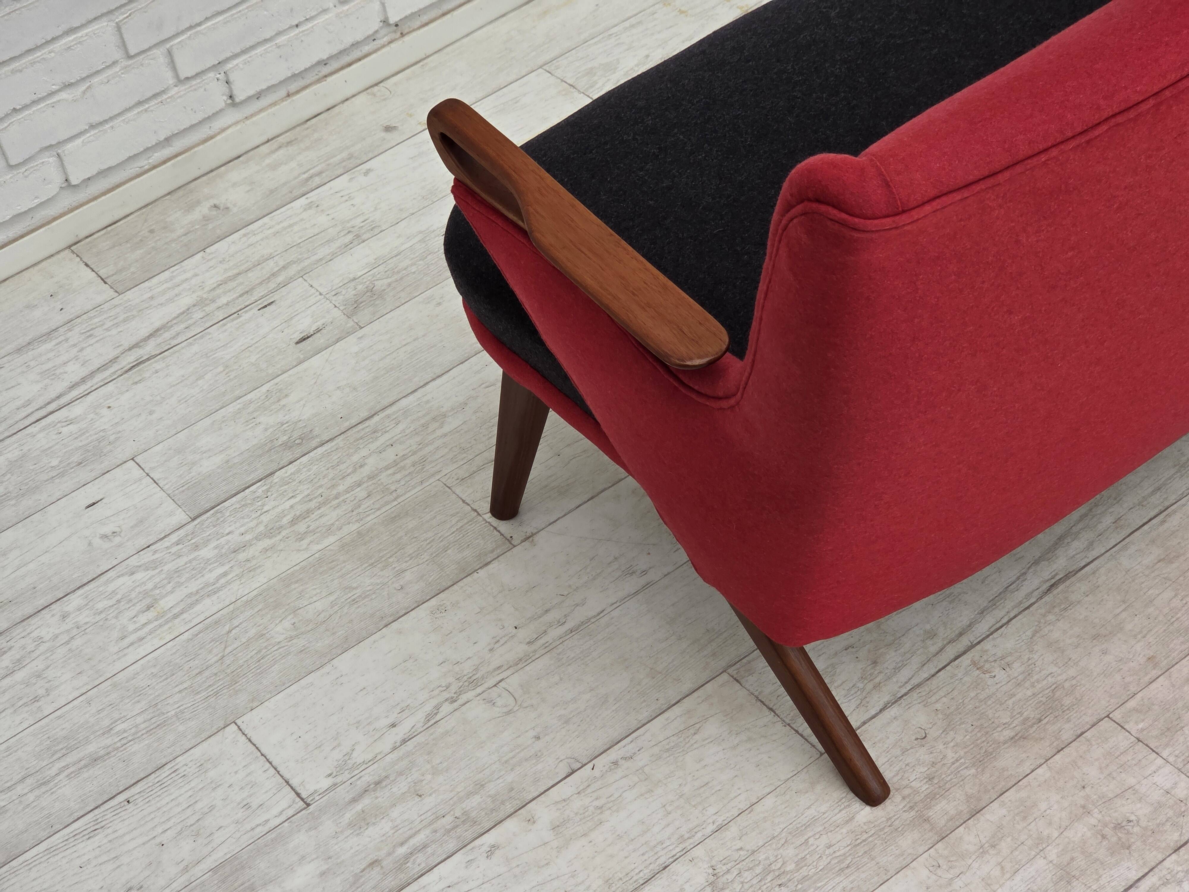 1960s, Danish design by Ch. F. Brodersen, 2 seater sofa, reupholstered.