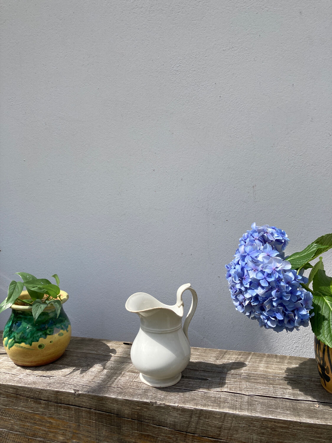 White pitcher earthenware Creil and Montereau nineteenth