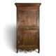 Standing man Louis XV in carved and marquetry cherry wood with a star.