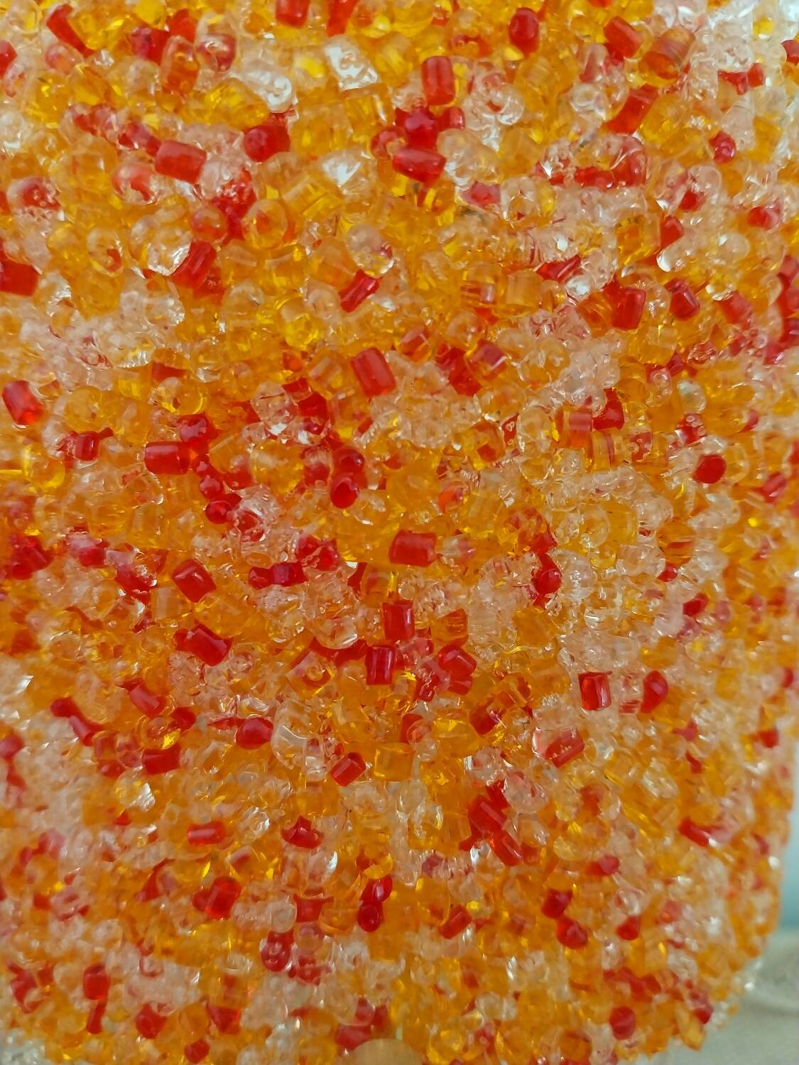 Orange perspex wall light