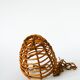 Cache-pot en bois et bambou à suspendre, 1950