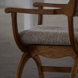 Henning Kjærnulf, Oak and lambswool armchair, "Kurul" model, Mid-century, 1960s