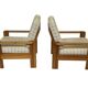 Vintage armchair set of 2 pinewood pine 70s design