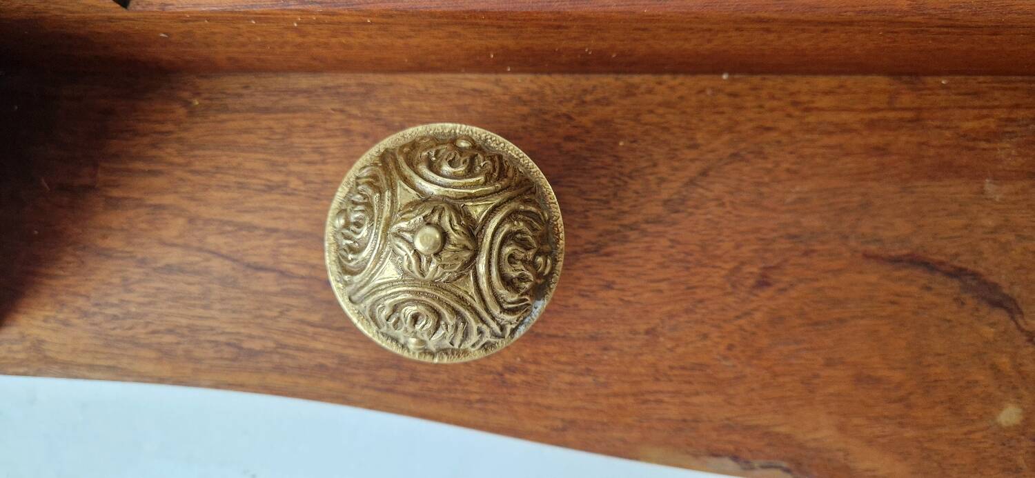 1950s mahogany wood wall shelf