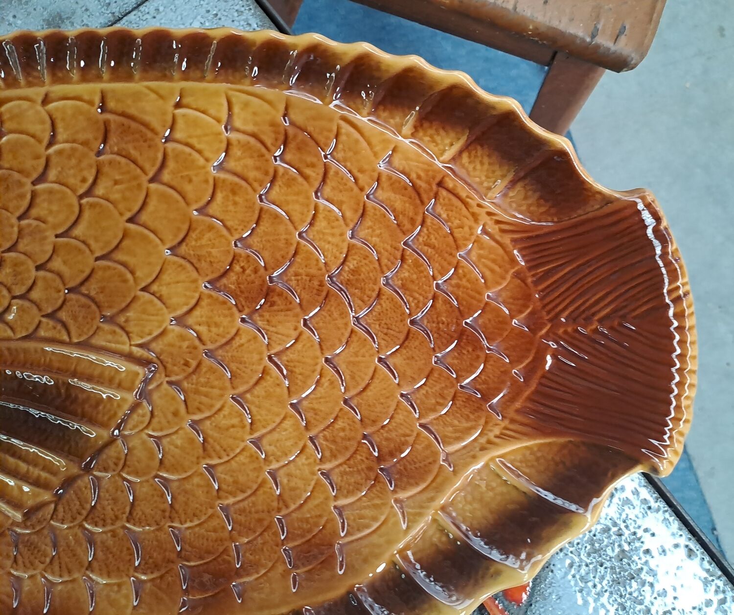 Plat à poisson Sarreguemines