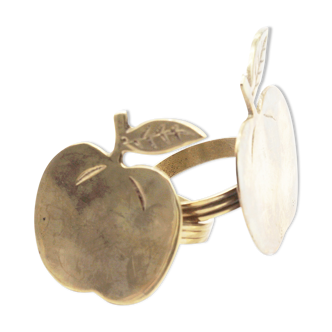 Lot de 2 ronds de serviette pomme