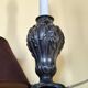 Pied de lampe art nouveau en étain - fausse bougie