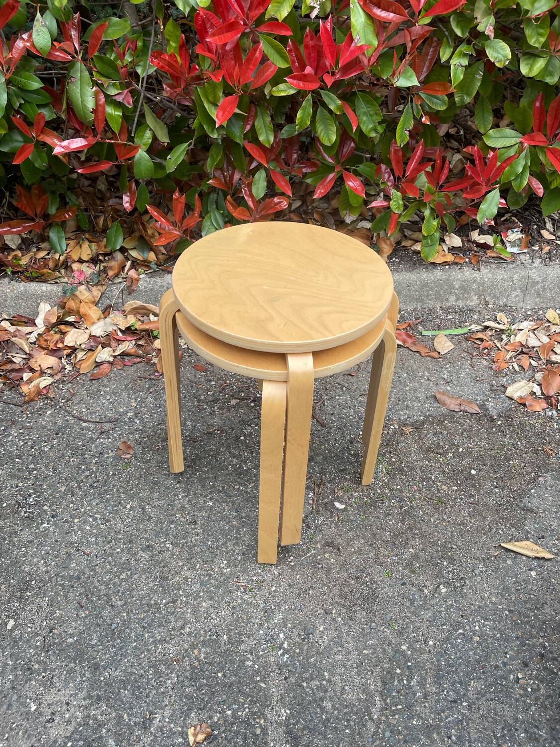 Pair of vintage IKEA Frosta stools