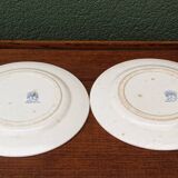 Set of 6 Jules Vieillard iron earth plates, St buveurs model