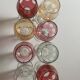 Crystal Colour Verres X8 1970s Vintage Service Engraved 16 cm