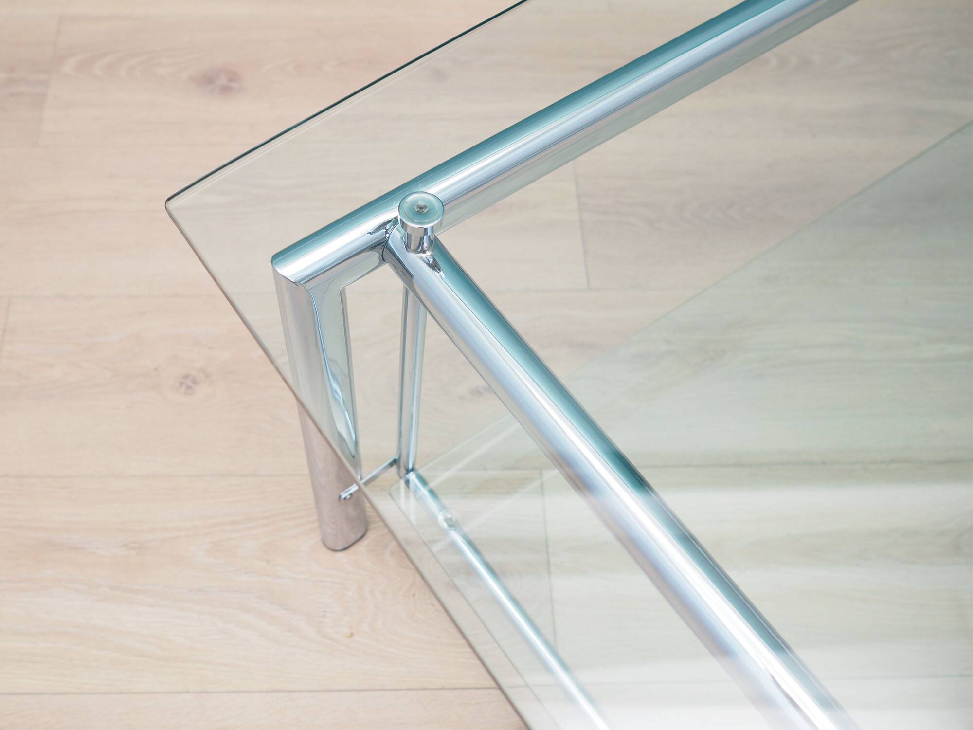 Glass coffee table, Danish design, 1970s, production: Denmark
