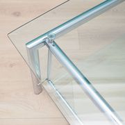 Table basse en verre, design danois, années 1970, production : Danemark