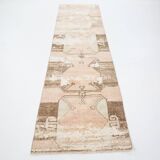 3x11 Rug For Kitchen Brown Beige Turkish Runner Rug, 86x325Cm SK 5286