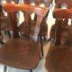 Lot of 6 chairs vintage bistro compass feet