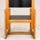 André Sornay armchair in solid pine and black lacquer – circa 1960