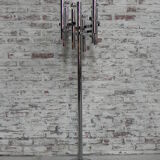 Standing chrome lamp uplight with 8 points of light